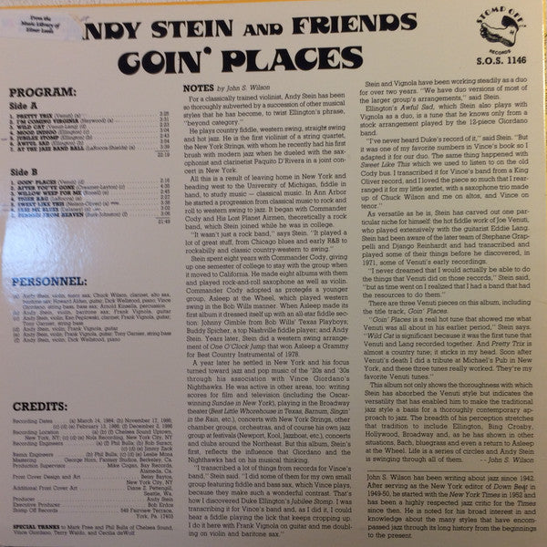Andy Stein And Friends : Goin' Places (LP, Album)