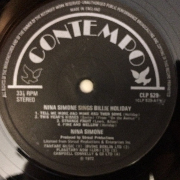 Nina Simone : Nina Simone Sings Billie Holiday (LP, Album)