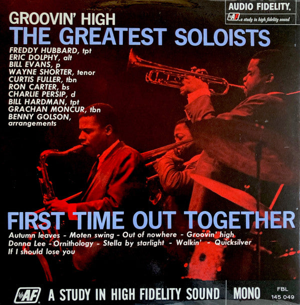 Freddie Hubbard, Eric Dolphy, Bill Evans, Wayne Shorter, Curtis Fuller, Ron Carter, Charlie Persip, Bill Hardman, Grachan Moncur III, Benny Golson : Groovin' High (LP, Album, Mono)