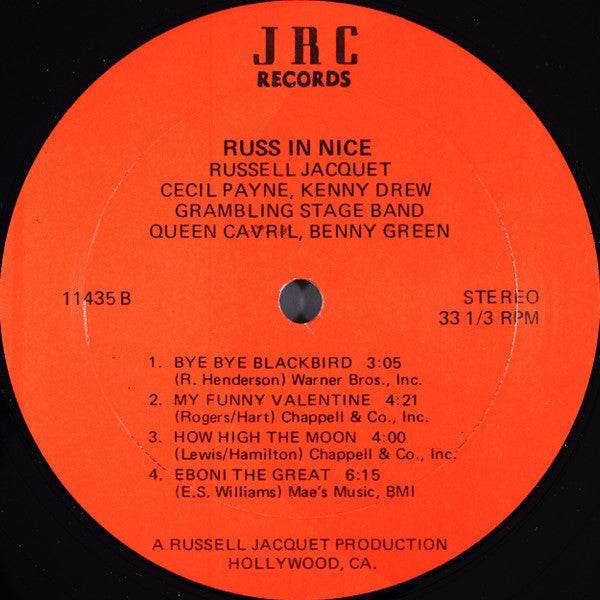 Russell Jacquet With Cecil Payne / Kenny Drew / Grambling Stage Band / Cavril Payne / Bennie Green : Russ In Nice: The Valentine Waltz (LP)