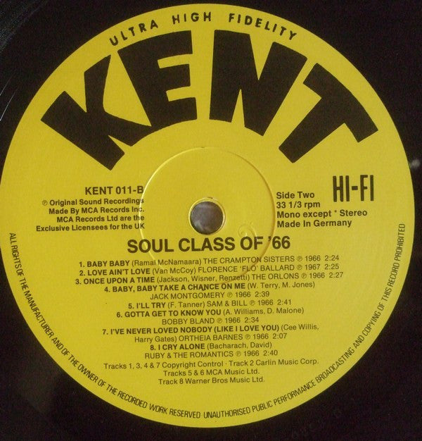 Various : Soul Class Of 66 (LP, Comp, Mono)