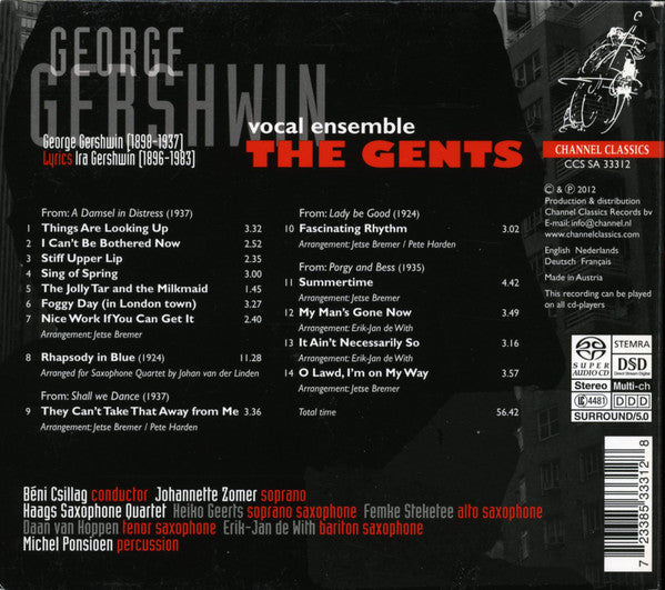 The Gents (2), Johannette Zomer, Haags Saxophone Quartet, Michel Ponsioen : George Gershwin (SACD, Hybrid)