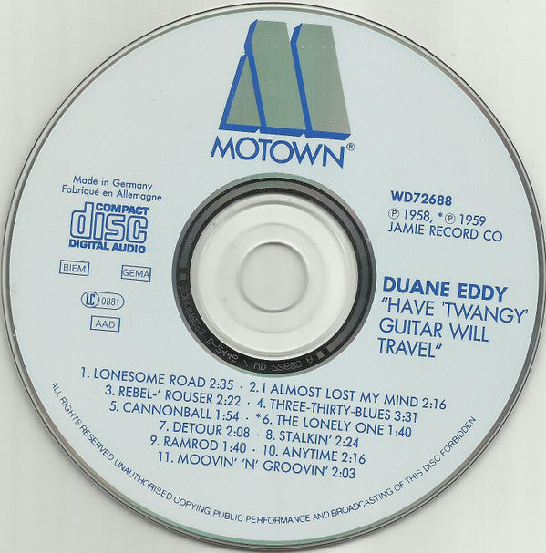 Duane Eddy : Have Twangy Guitar Will Travel (CD, Album, RE)