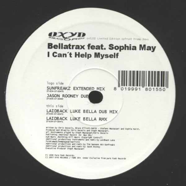 Bellatrax Feat. Sophia May : I Can't Help Myself (12")