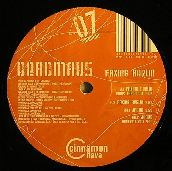 Deadmau5 : Faxing Berlin / Jaded (12")
