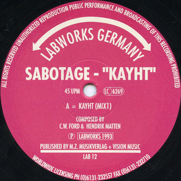 Sabotage : Kayht (12")