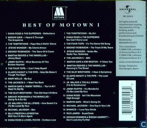 Various : Best Of Motown I (2xCD, Comp)