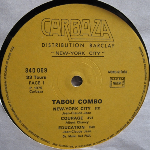 Tabou Combo : New York City (8th Sacrement) (LP, Album)