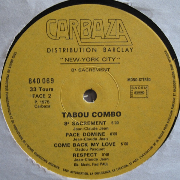 Tabou Combo : New York City (8th Sacrement) (LP, Album)