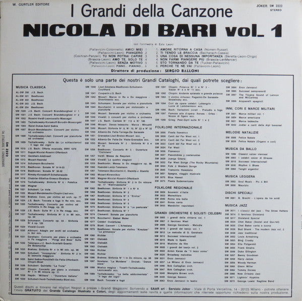 Nicola Di Bari : Nicola Di Bari (LP, Album, Sea)