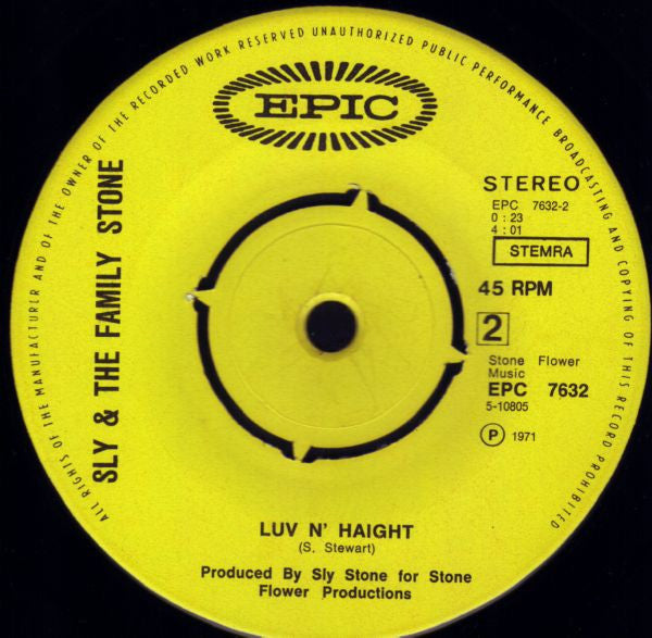 Sly & The Family Stone : Family Affair (7", Single)