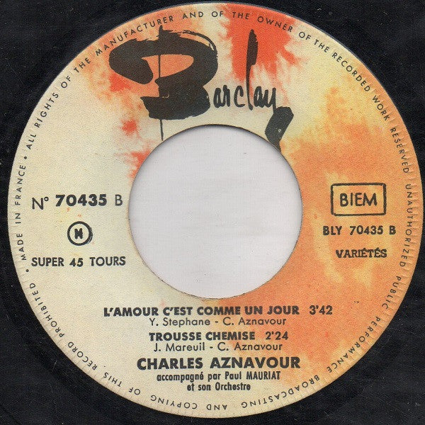 Charles Aznavour : Alleluia (7", EP)