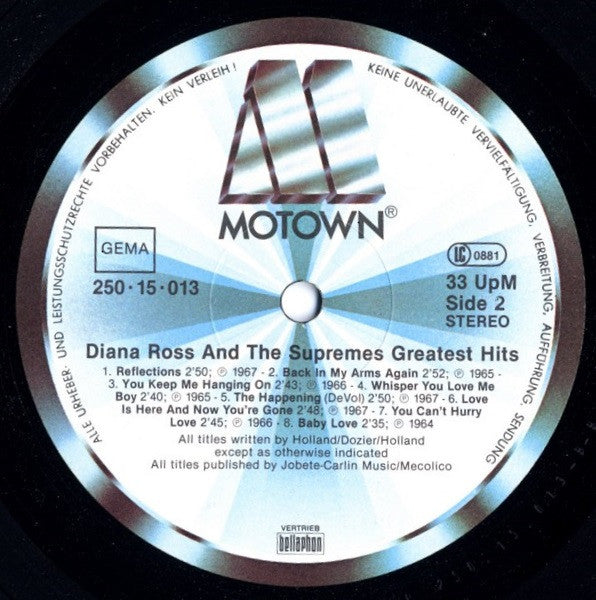 The Supremes : Greatest Hits (LP, Comp)