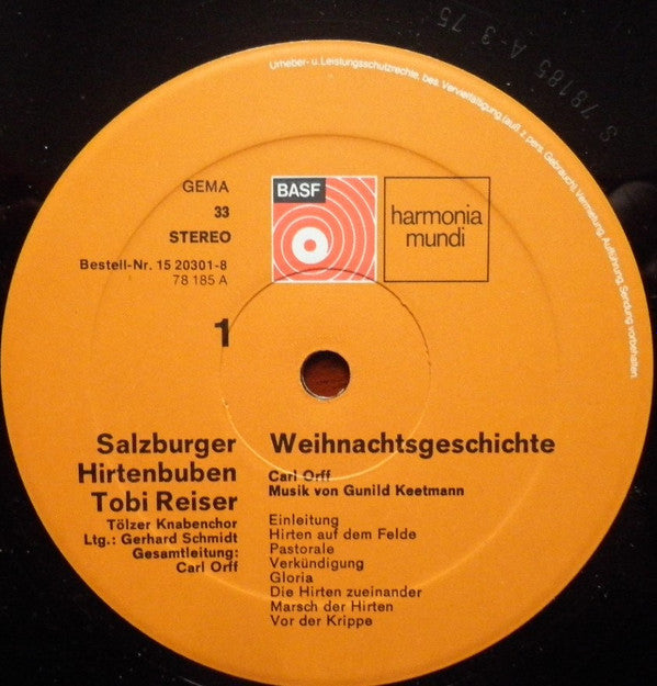 Carl Orff, Gunild Keetman : Weihnachtsgeschichte (LP, Album, RE)