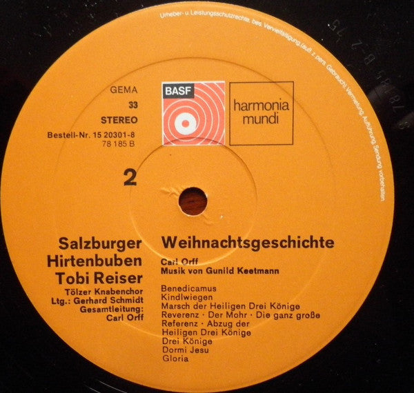 Carl Orff, Gunild Keetman : Weihnachtsgeschichte (LP, Album, RE)