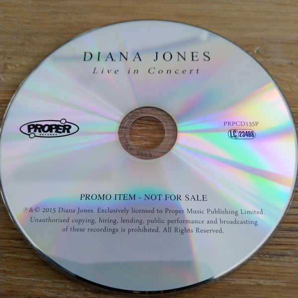 Diana Jones : Live In Concert (CDr, Album, Promo)