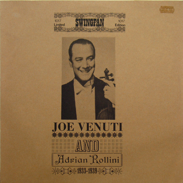 Joe Venuti, Adrian Rollini : Joe Venuti And Adrian Rollini 1933-1939 (LP, Comp, Ltd)