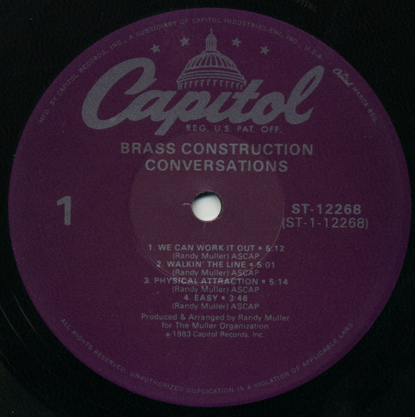 Brass Construction : Conversations (LP, Album, Win)