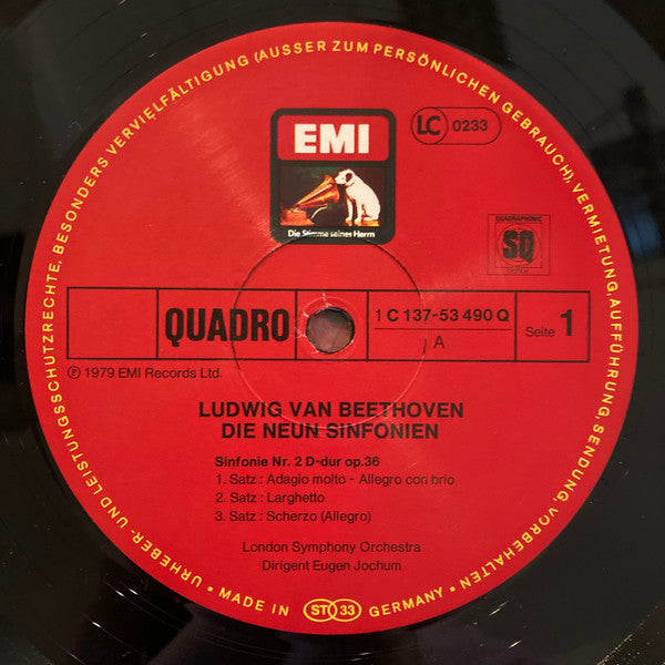 Beethoven*, Eugen Jochum, London Symphony Orchestra : Die Neun Sinfonien  (8xLP, Quad, SQ  + Box)