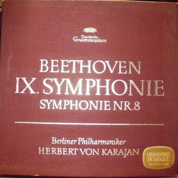 Beethoven* - Berliner Philharmoniker, Herbert von Karajan : IX. Symphonie / Symphonie Nr. 8 (2xLP, Album, RE + Box)