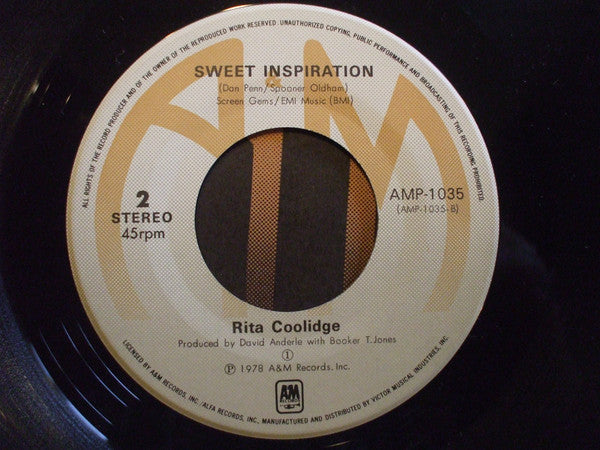 Rita Coolidge : Don't Cry Out Loud (7", Single)