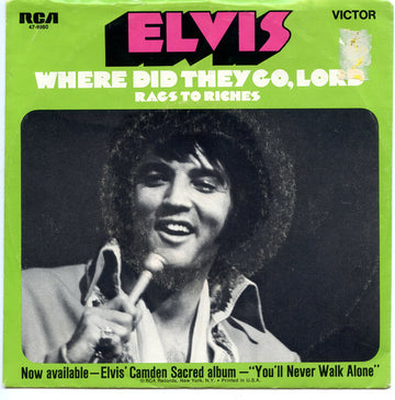 Elvis Presley : Where Did They Go, Lord (7", Single)