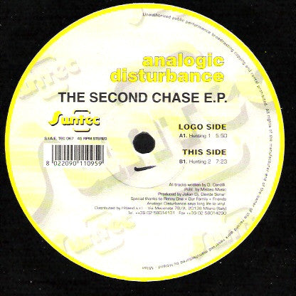Analogic Disturbance : The Second Chase E.P. (12", EP)