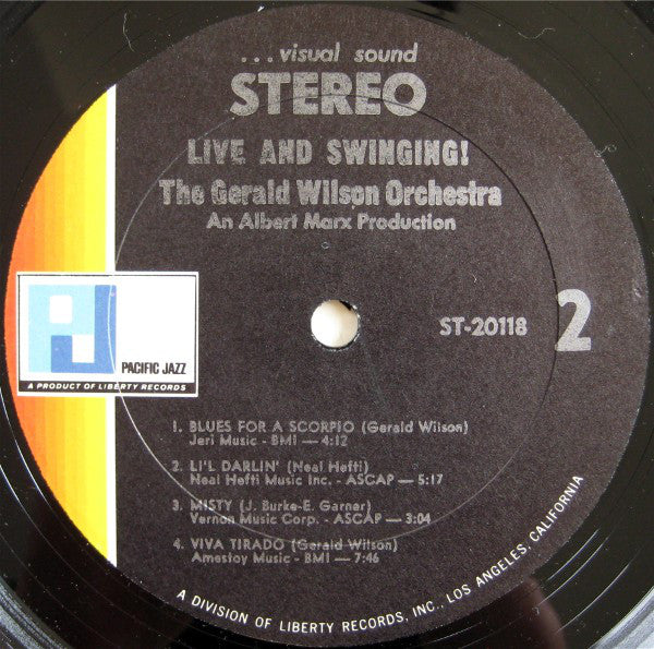 Gerald Wilson Orchestra : Live And Swinging (LP, Album)