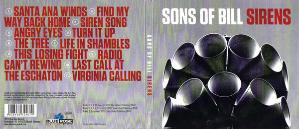 Sons Of Bill : Sirens (CD, Album, RE, Dig)