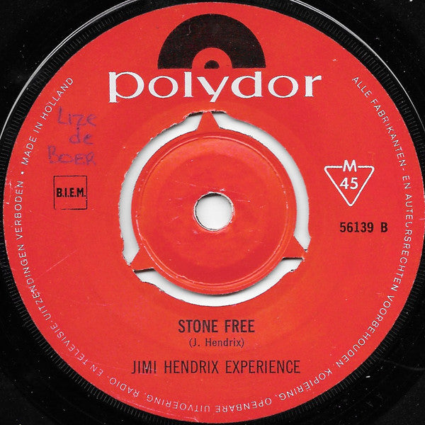 The Jimi Hendrix Experience : Hey Joe (7", Mono)