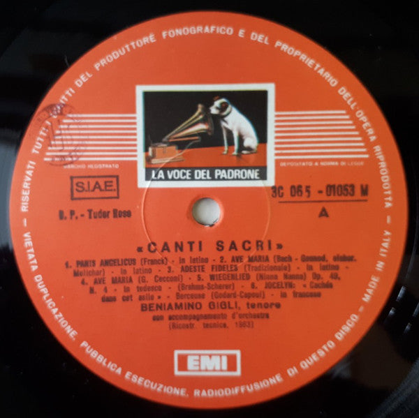 Beniamino Gigli : Canti Sacri (LP, Comp, RE, Gat)