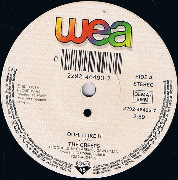 The Creeps : Ooh I Like It! (7", Single, Sol)