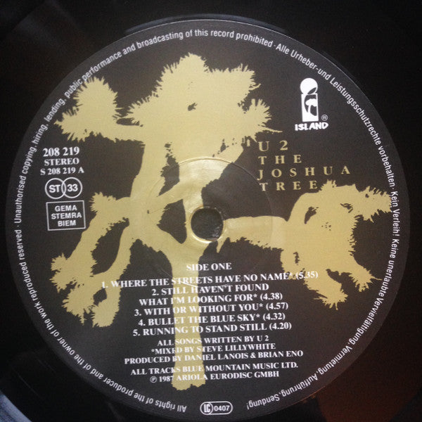 U2 : The Joshua Tree (LP, Album, Wit)