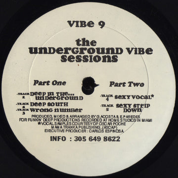George Acosta & Erick Paredes : The Underground Vibe Sessions (12")