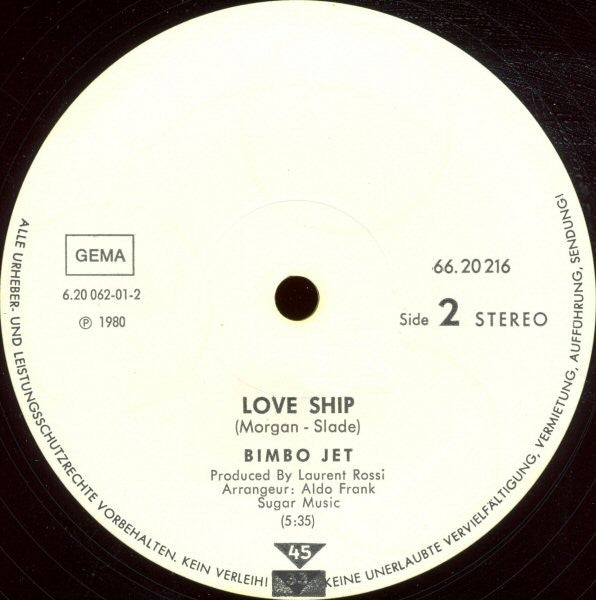 Bimbo Jet : Love To Love (12")