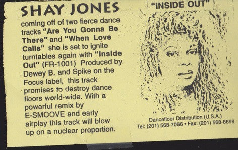 Shay Jones : Inside Out (12", W/Lbl)