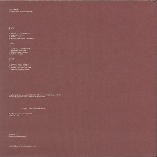 Various : Arquitectura Del Sueño (Exclusives​) (3x12", Album, Comp, Ltd, Cle)
