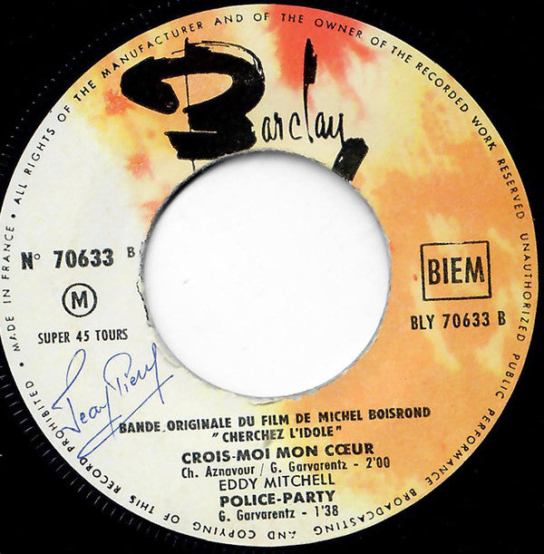 Frank Alamo - Eddy Mitchell : Bande Originale Du Film Cherchez L'Idole (7", EP)