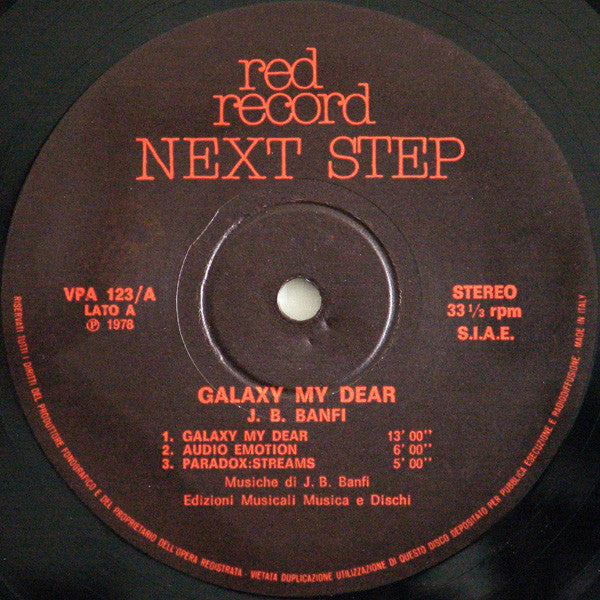 Baffo Banfi : Galaxy My Dear (LP)
