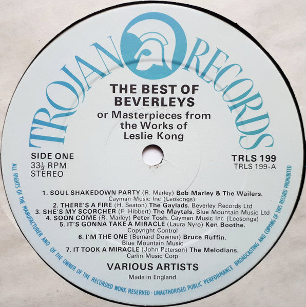 Various : The Best Of Beverley's Records (Or Masterpieces From The Works Of Leslie Kong) (LP, Album, Comp)