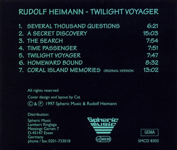 Rudolf Heimann : Twilight Voyager (CD, Album)