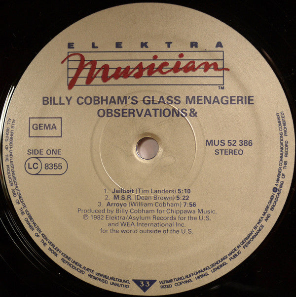 Billy Cobham's Glass Menagerie : Observations & (LP, Album)