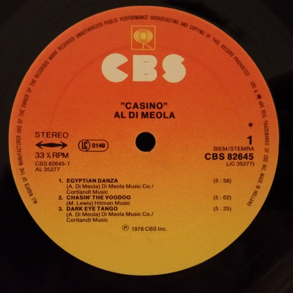 Al Di Meola : Casino (LP, Album)