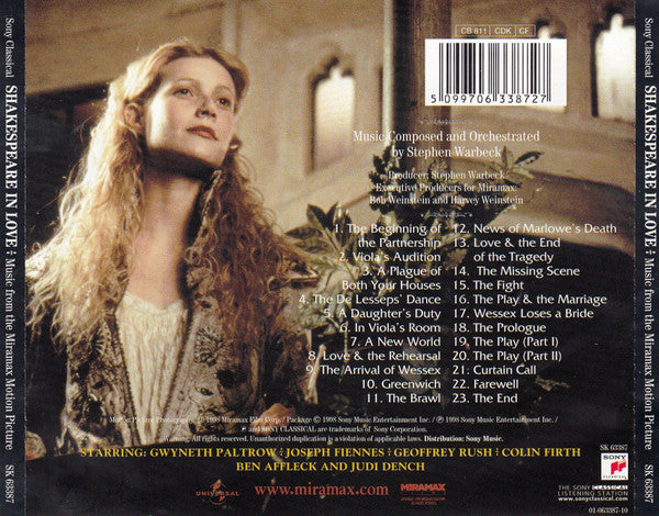 Stephen Warbeck : Shakespeare In Love (Original Motion Picture Soundtrack) (CD, Album)