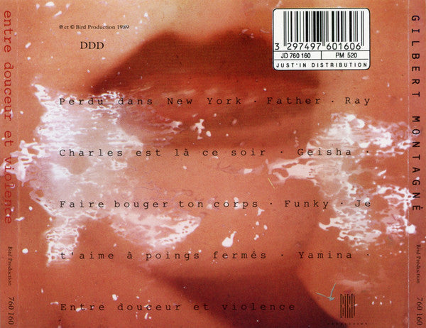 Gilbert Montagné : Entre Douceur Et Violence (CD, Album, Gol)