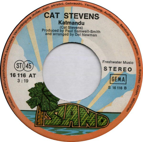 Cat Stevens : Lady D'Arbanville (7", Single, RE)