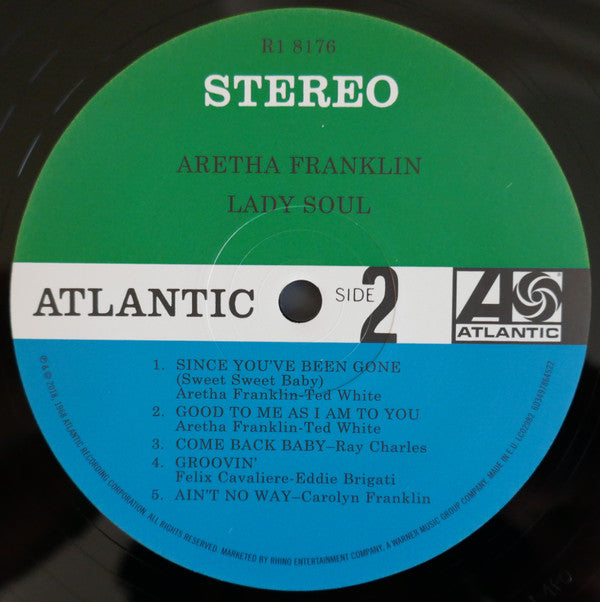 Aretha Franklin : Lady Soul (LP, Album, RE, 180)