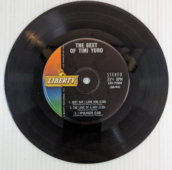 Timi Yuro : The Best Of Timi Yuro (7", Jukebox)