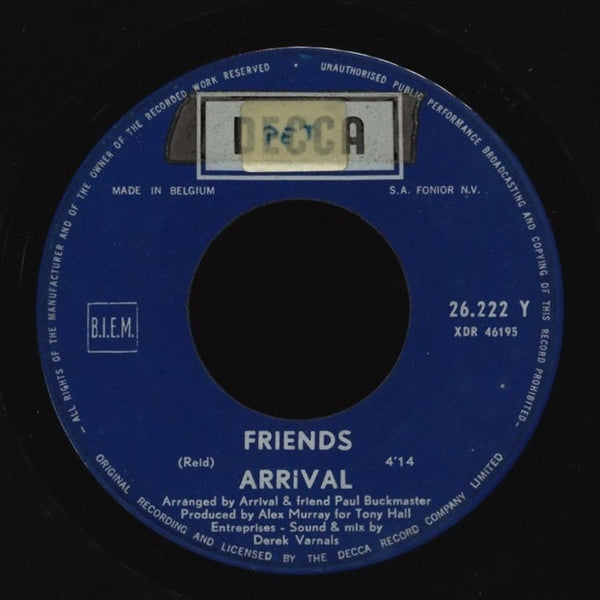 Arrival (2) : Friends / Don't Take His Love Away (7", Single)