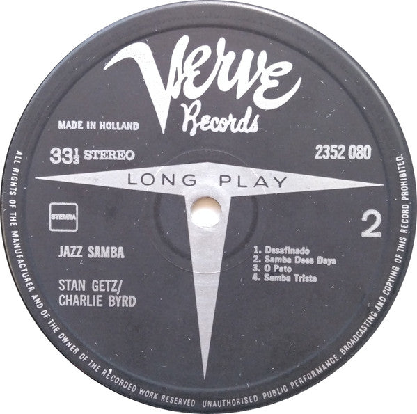 Stan Getz / Charlie Byrd : Jazz Samba (LP, Album)